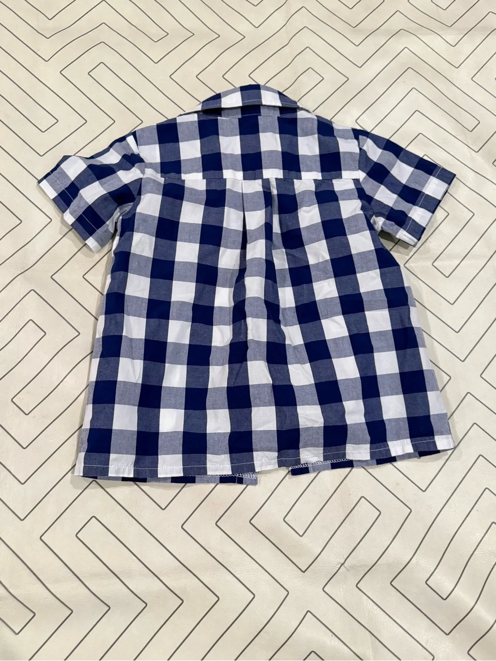 Smockingbird Navy & White Check Short-Sleeve Button Down